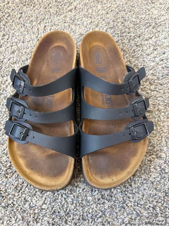 Birkenstock Shoes - Birkenstock Black Triple-Strap Comfort Sandals